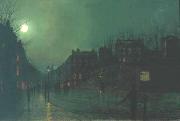 Atkinson Grimshaw View of Heath Street by Night Sweden oil painting artist